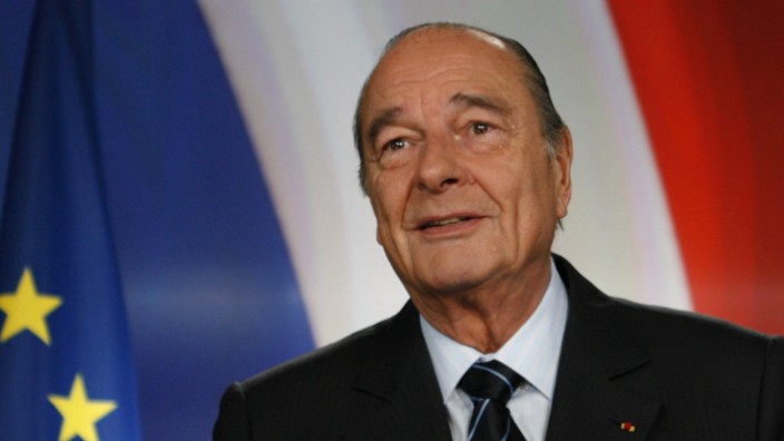 Jacques Chirac bei einer Rede 2007 im Élysée-Palast