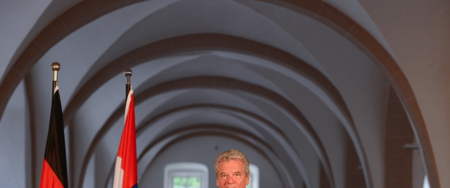 Bundespräsident Gauck NPD Spinner