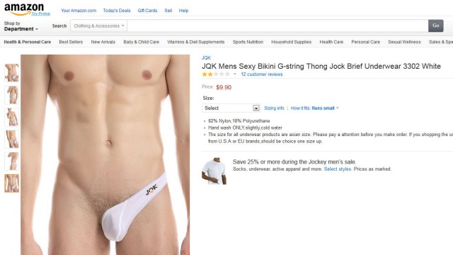 JQK Mens Sexy Bikini G-string Thong Jock