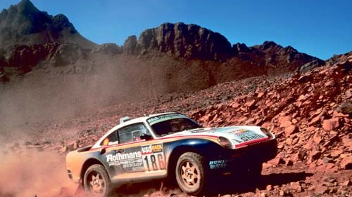 Porsche-Jubiläum: 1986 gewann der Porsche 959 Paris-Dakar - der sogenannte "Über-911" die bis dato schwerste Rallye über eine Distanz von 13.800 Kilometer.