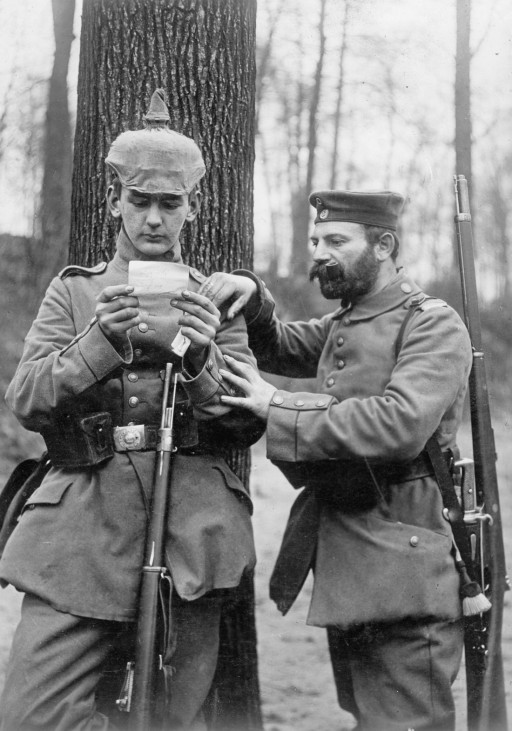Deutsche Soldaten an der Westfront, 1914
