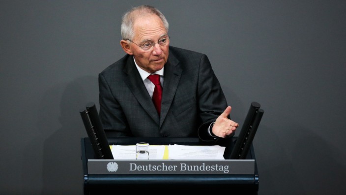 Streit um Sparpolitik in Europa: Finanzminister Wolfgang Schäuble während der Haushaltsdebatte im Bundestag.