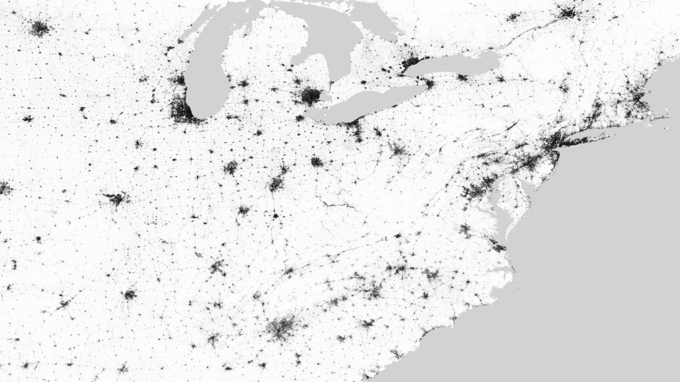 Städte im Blick von Radarsatelliten: USA-Ostküste