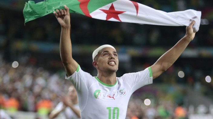 DFB-Gegner Algerien bei der WM: Im Jubelrausch: Algeriens Sofiane Feghouli.