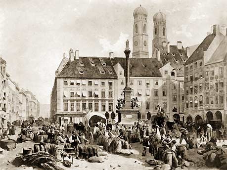 Marienplatz um 1900, oh