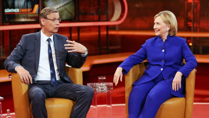 Günther Jauch Moderation mit Hillary Rodham Clinton Ehemalige Außenministerin der USA ehemalige