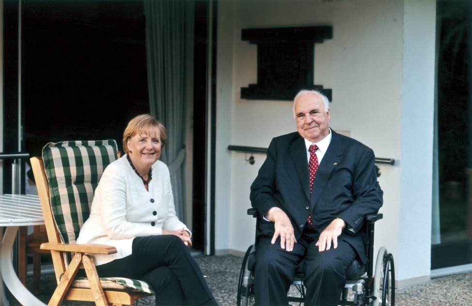Angela Merkel und Helmut Kohl; Merkel