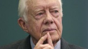 Rede des früheren US-Präsidenten: Der frühere US-Präsident Jimmy Carter in Hay-on-Wye