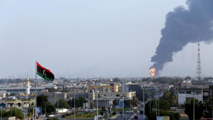 Oil tankers catch fire near Tripoli airport