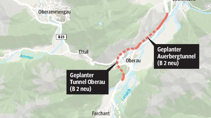 Oberau: Die Planung für die Umgehungen von Oberau und Garmisch-Partenkirchen.
