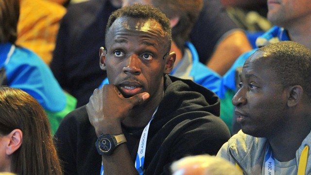 Usain Bolt bei den Commonwealth Games: Usain Bolt schaut Netball