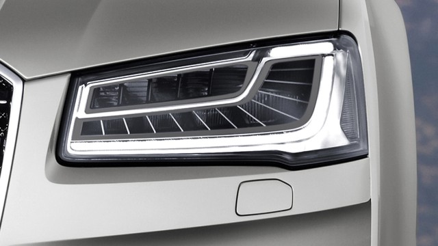 Die Matrix-LED-Scheinwerfer des Audi A8 Facelift.