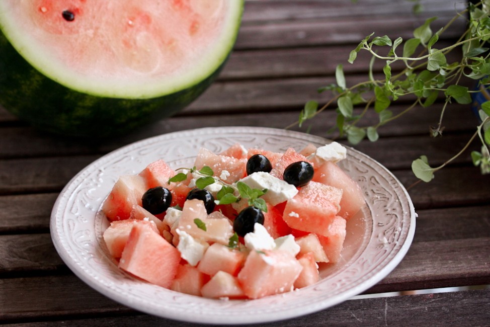 Wassermelonensalat mit Fetakäse - Foodblog Kochnische