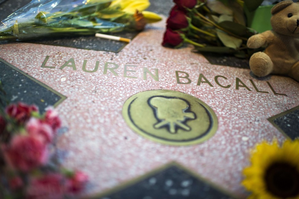 Der Stern für Lauren Bacall auf dem Hollywood Walk of Fame