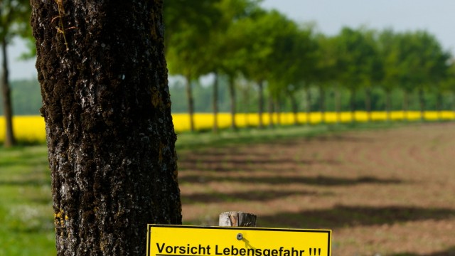 Fuchsbandwurm: In Landsham versetzte voriges Jahr bereits ein Schild die Spaziergänger in Angst vor dem Fuchsbandwurm.