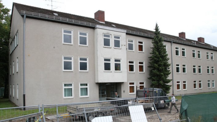 Asylbewerber in München: In dieses Haus in der ehemaligen Funkkaserne sollen die Flüchtlinge einziehen.