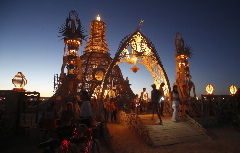 The Temple of Grace during the Burning Man 2014 'Caravansary' arts and music festival in the Black Rock Desert of Nevada