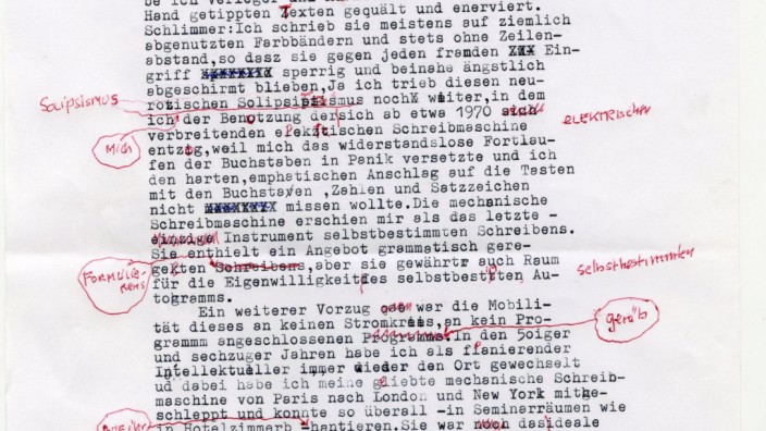 Sehnsucht nach der Schreibmaschine: Ohne Cloud und Sicherungskopie: So kam der Text von Professor Sauerländer in der Redaktion an.