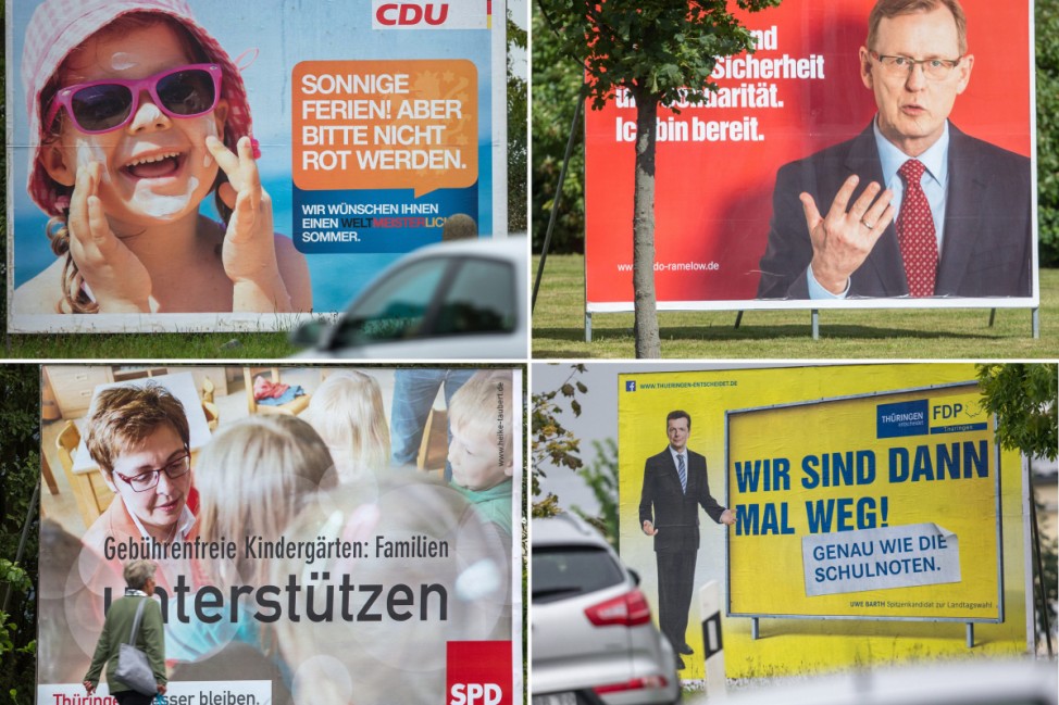 Wahlplakate in Thüringen