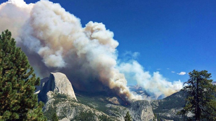 Waldbrände im Yosemite-Nationalpark: Auf etwa 2000 Metern Höhe wurden die Wanderer von dem Feuer überrascht.