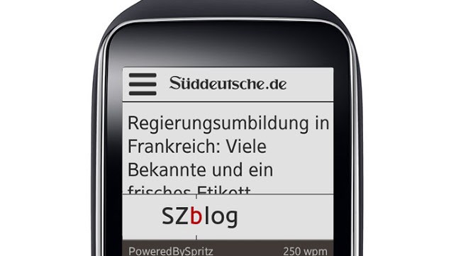 Spritz-App sz.de