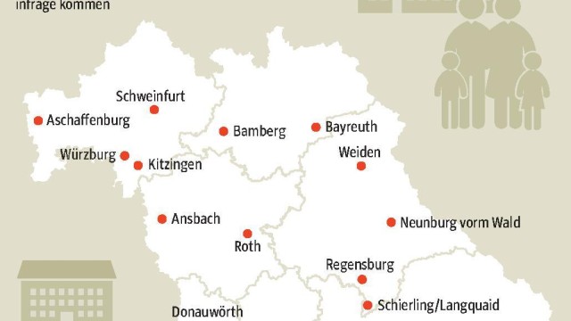 Asylbewerber in Bayern: An diesen Orten könnten Asylbewerber in früheren Kasernen unterkommen.