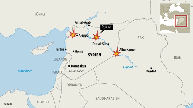 Angriffe auf IS in Syrien: Ziele der US-Luftangriffe in Syrien