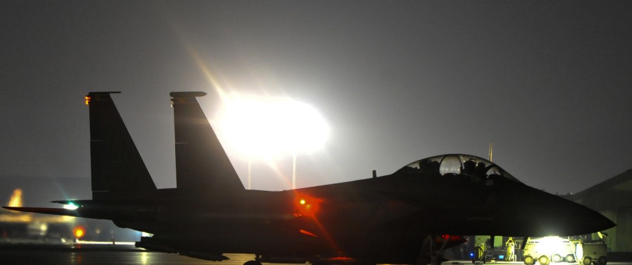 US-Einsatz gegen den IS: US-Kampfflugzeug vor dem Einsatz gegen den "Islamischen Staat".