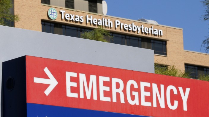 A general view of the Texas Health Presbyterian Hospital is seen in Dallas