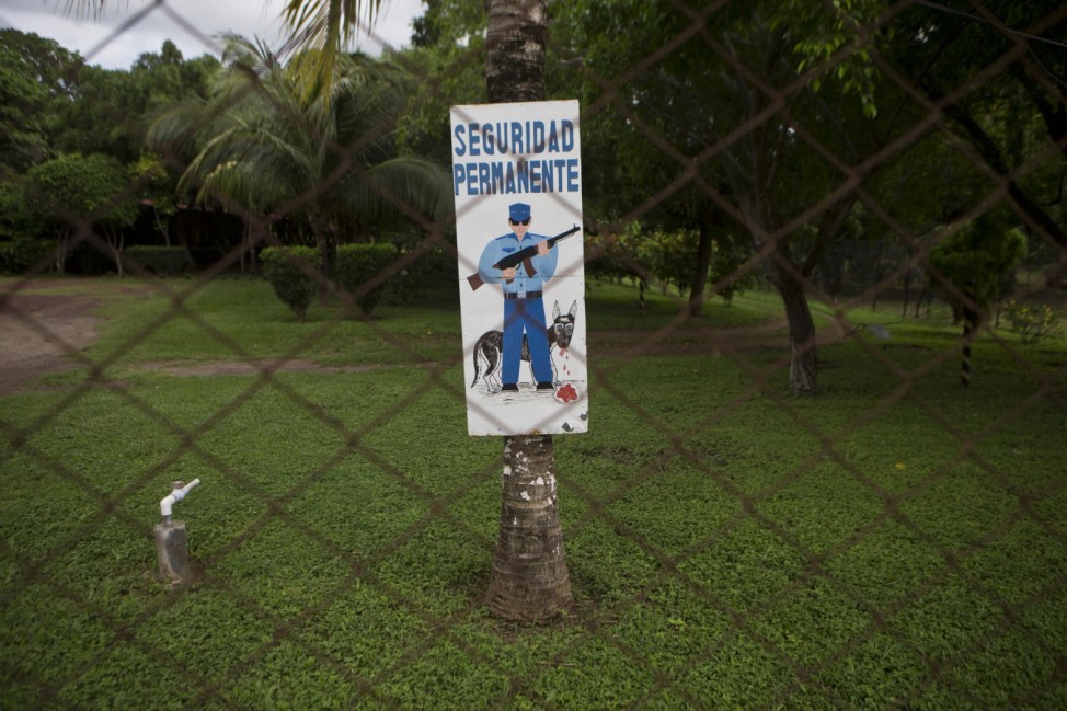 Warnschild in einen Hotel in Nicaragua