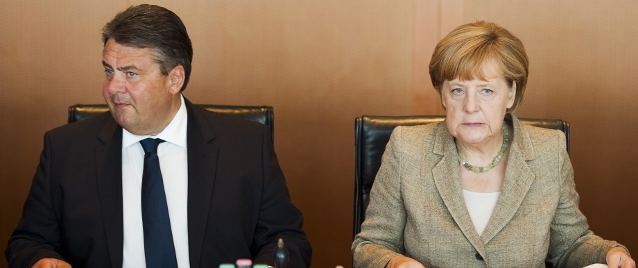 Große Koalition: Spitzen der schwarz-roten Koalition: Kanzlerin Angela Merkel und Stellvertreter Sigmar Gabriel
