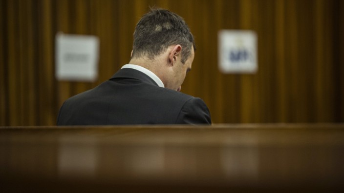 Olympic and Paralympic track star Oscar Pistorius attends his sentencing hearing at the North Gauteng High Court in Pretoria