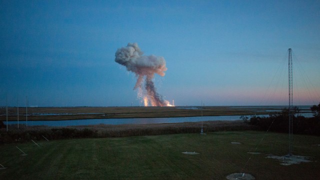 Explosion der Antares-Rakete