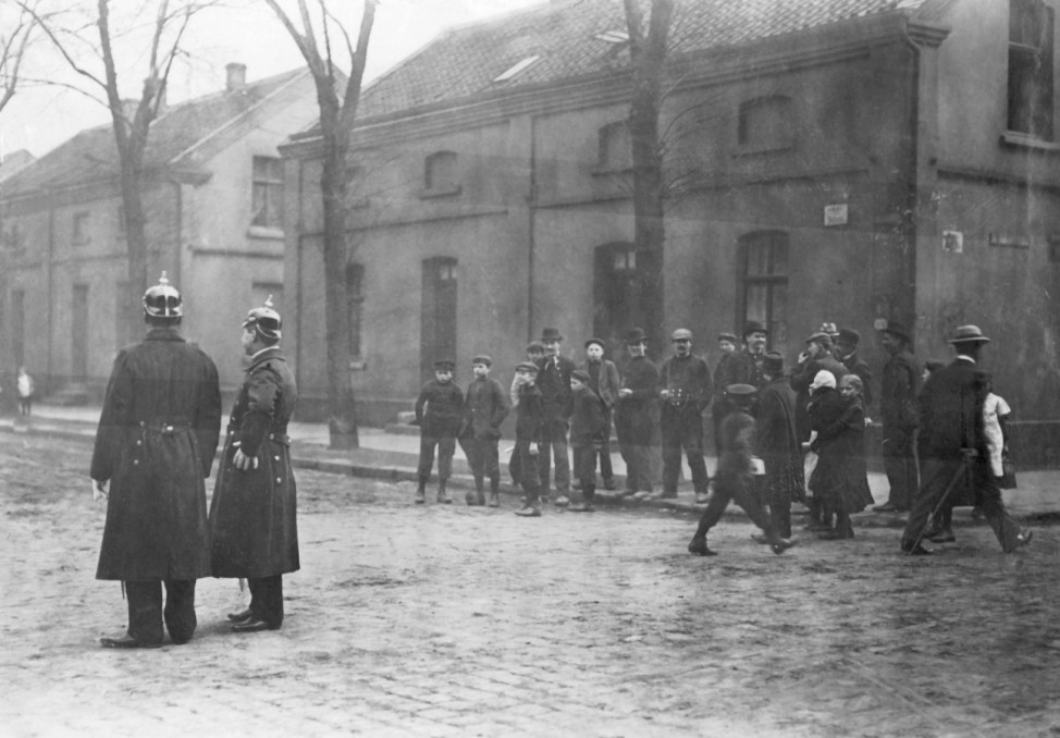 Polizisten während eines Streiks in Gelsenkirchen, 1912