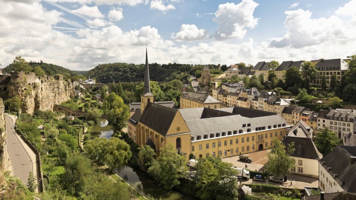 Luxembourg: Blick auf die Altstadt von Luxemburg mit den Kasematten