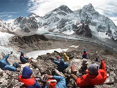 Mount Everest Nepal Himalaya Trekking Touristen