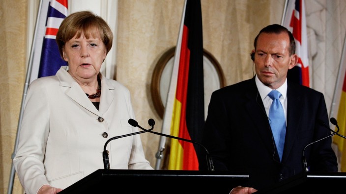 German Chancellor Angela Merkel Attends Meetings In Sydney Following G20 Summit