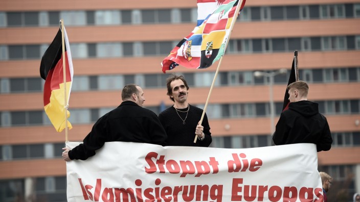 HoGeSa Hooligans Protest In Hanover