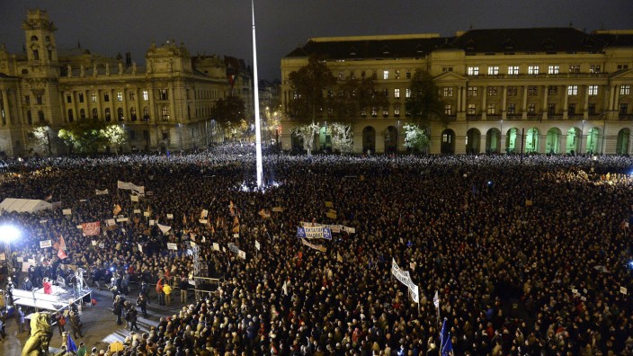 Anti-government protests in Budapest