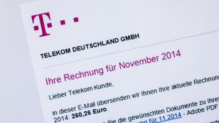 Falsche Telekom-Rechnungen enhalten Schadsoftware
