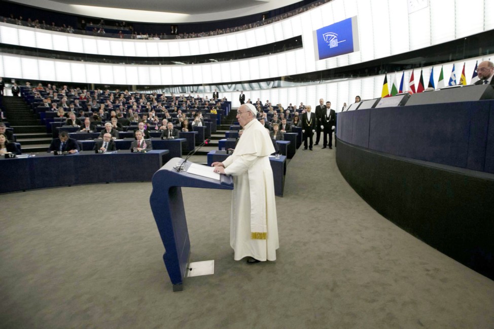 Pope Francis at EU Parliament in Strasbourg