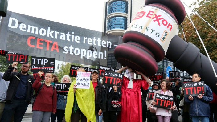SPD-Parteikonvent - Demonstration