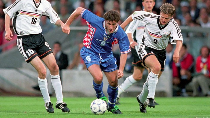 Fußball in Kroatien: Davor Šuker im Trikot der Nationalmannschaft - die DFB-Elf machte mit ihm 1998 schlechte Erfahrungen