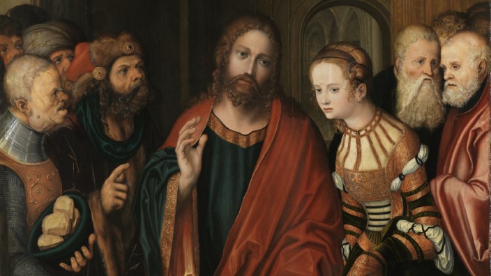 Ihre Post: Christus hatte Verständnis für die Ehebrecherin (hier ein Gemälde von Lucas Cranach dem Älteren). Die katholische Kirche dagegen darf in Deutschland Menschen kündigen, die ein zweites Mal heiraten.