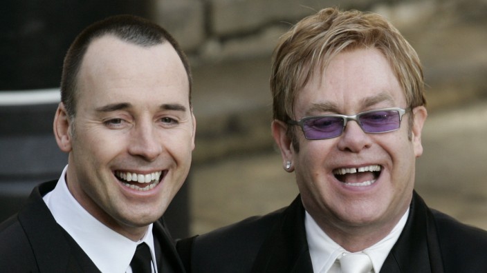 Elton John (rechts) und David Furnish