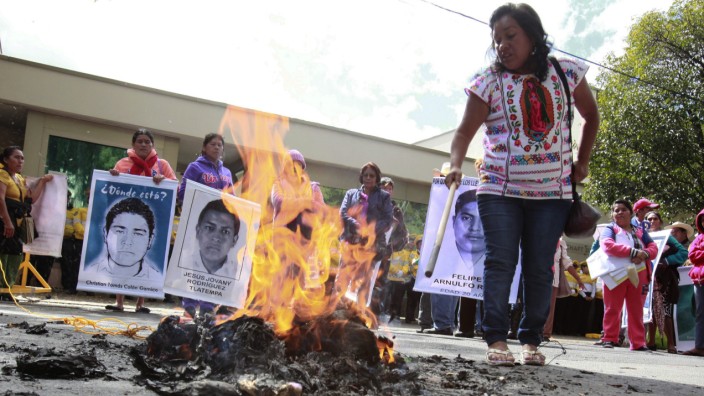 PARENTS OF 43 MISSING STUDENTS PROTEST TO DEMAND JUSTICE