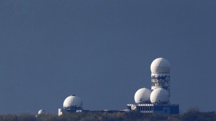 File photo shows antennas of the former NSA listening station at the Teufelsberg hill, or Devil's Mountain, in Berlin