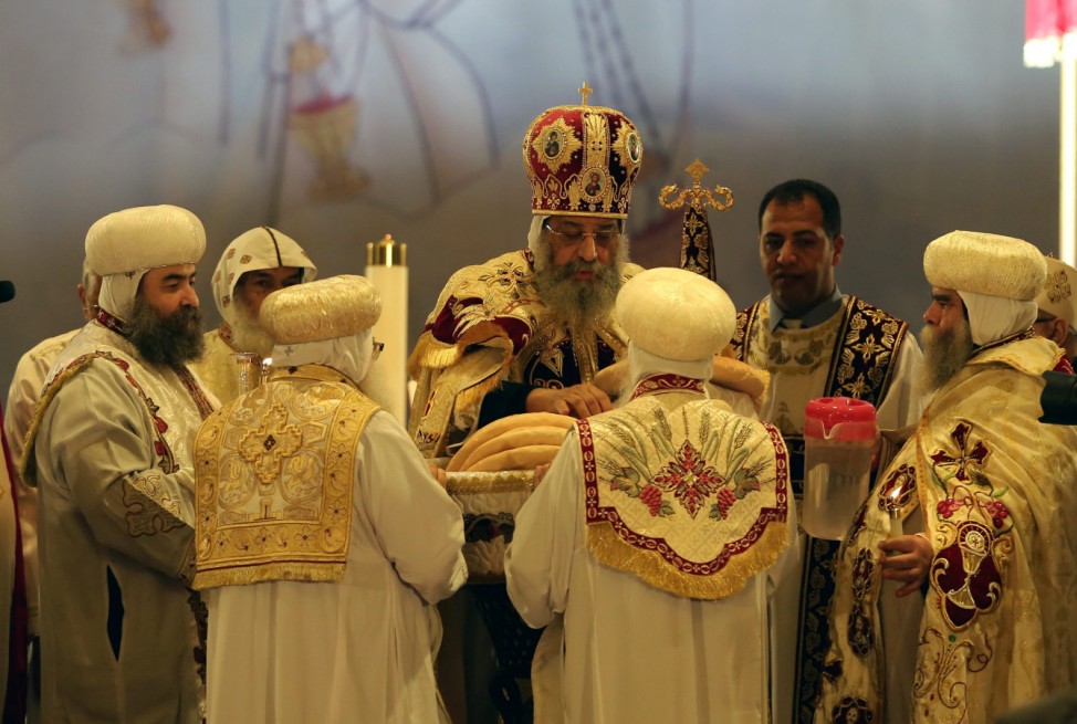 Orthodox Christmas Eve mass in Cairo, Egypt