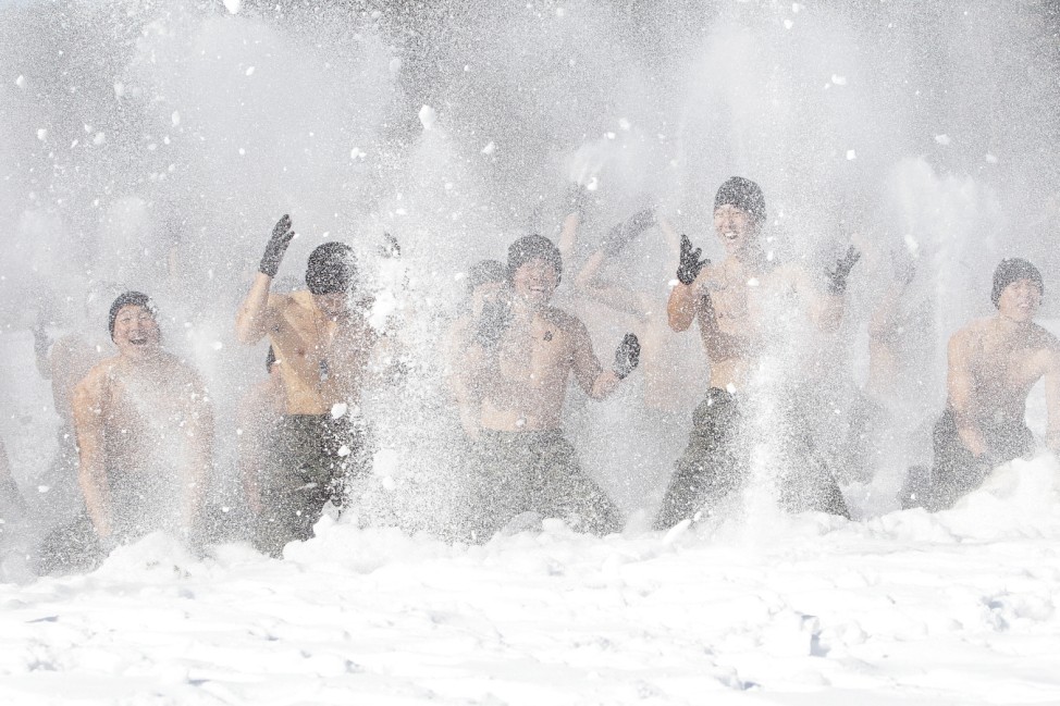 South Korean Soldiers Train In Sub-Zero Winter Weather