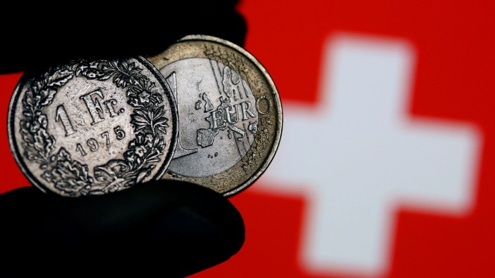 Euro und Franken Münzen